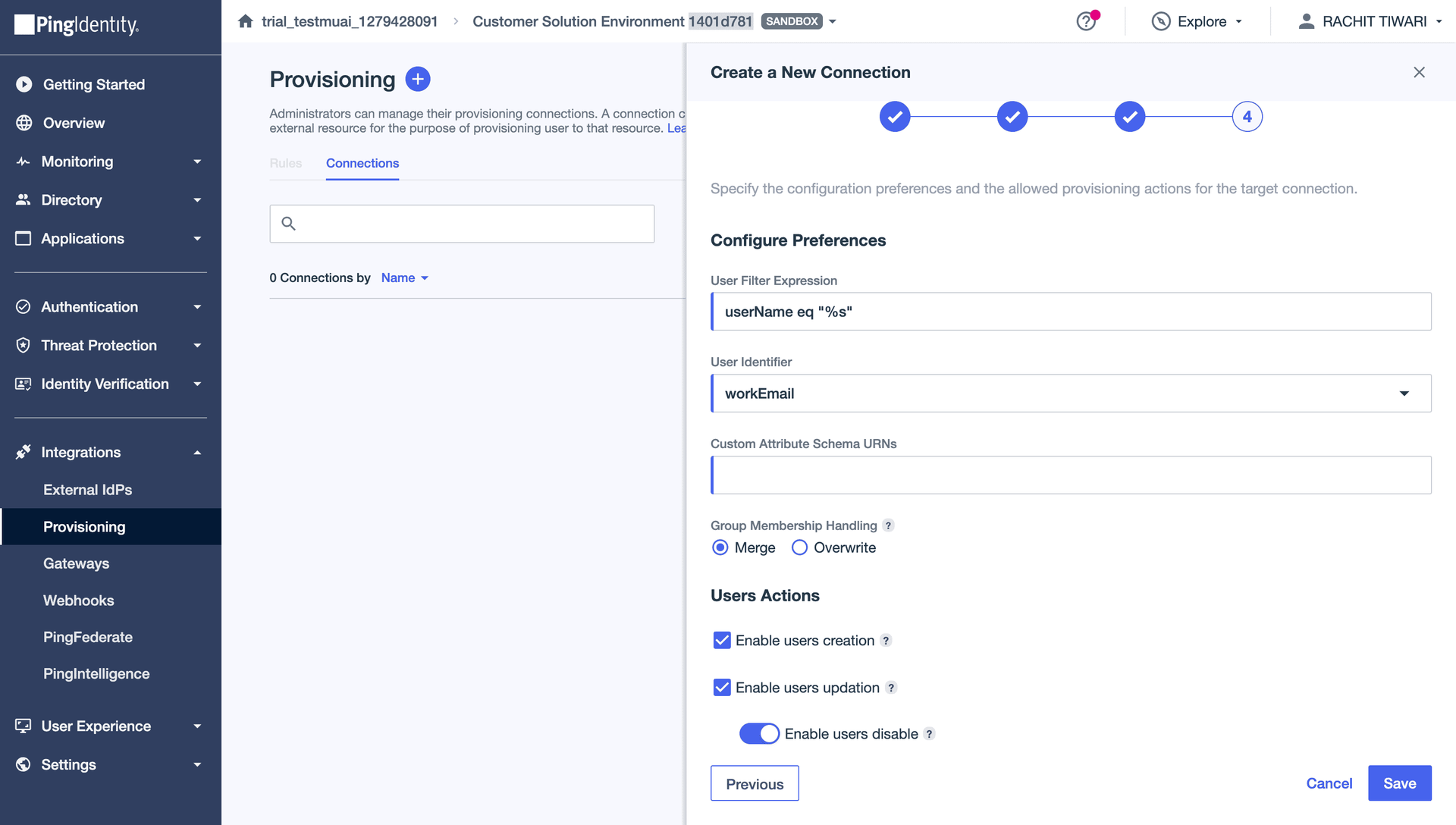 Configure SCIM preferences in PingOne