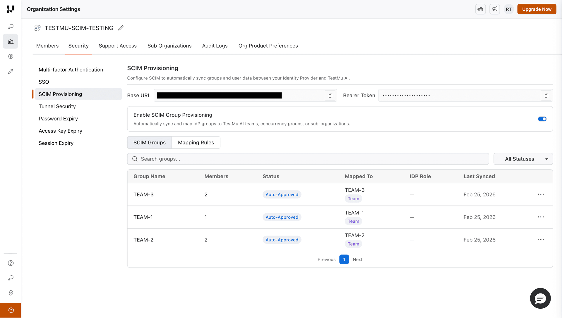 SCIM Groups with synced members