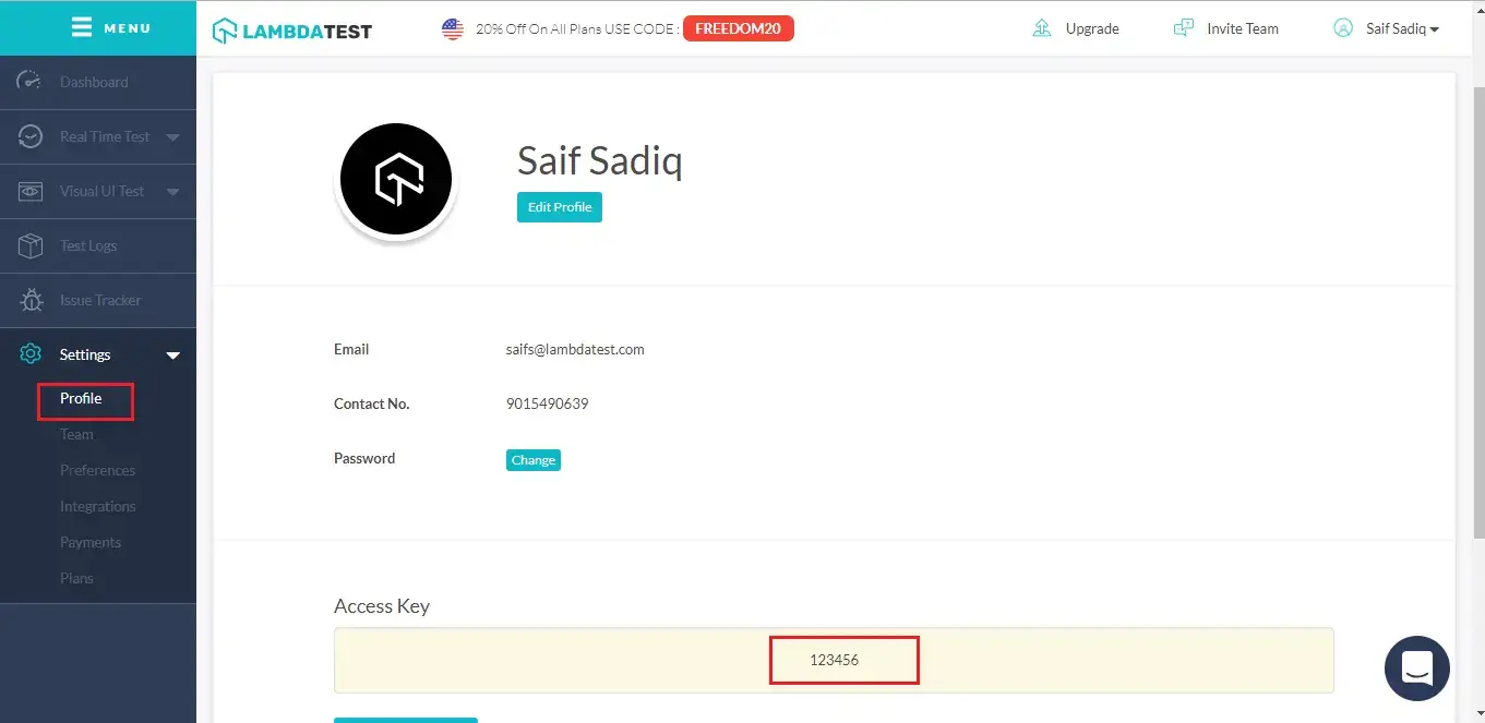 <BrandName /> User Profile