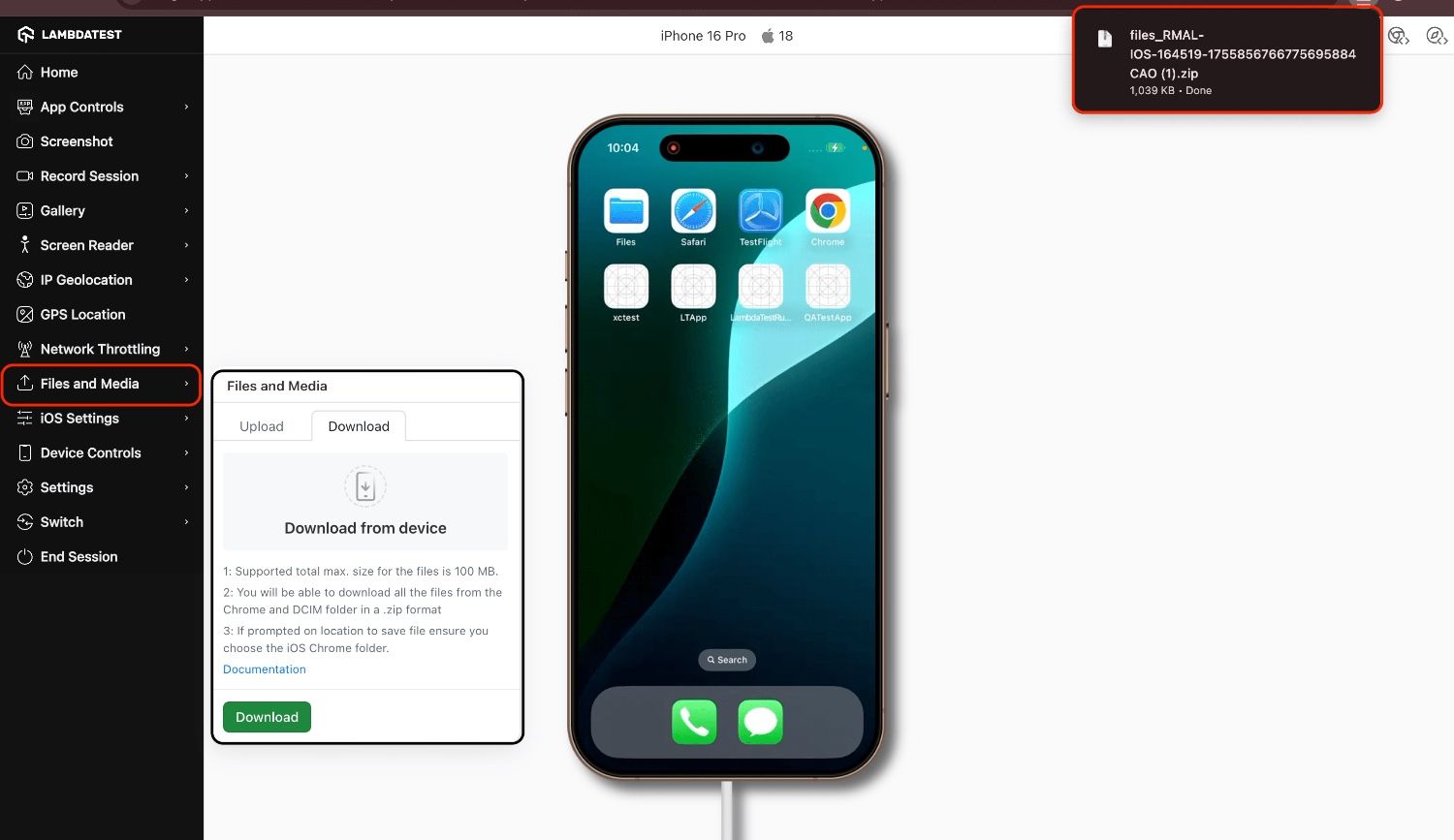 Files &amp; Media Panel