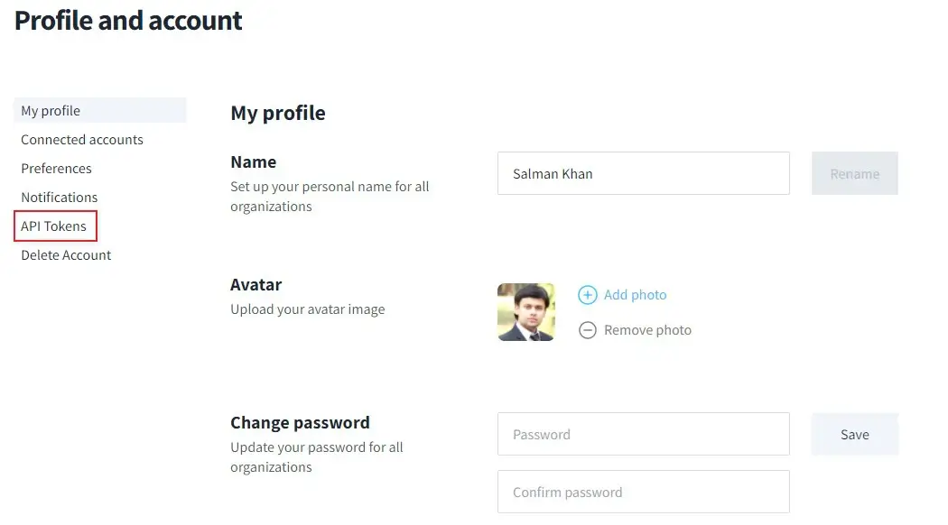 User profile section <BrandName />