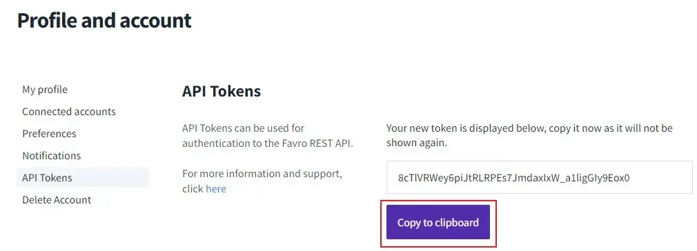 Using API Token