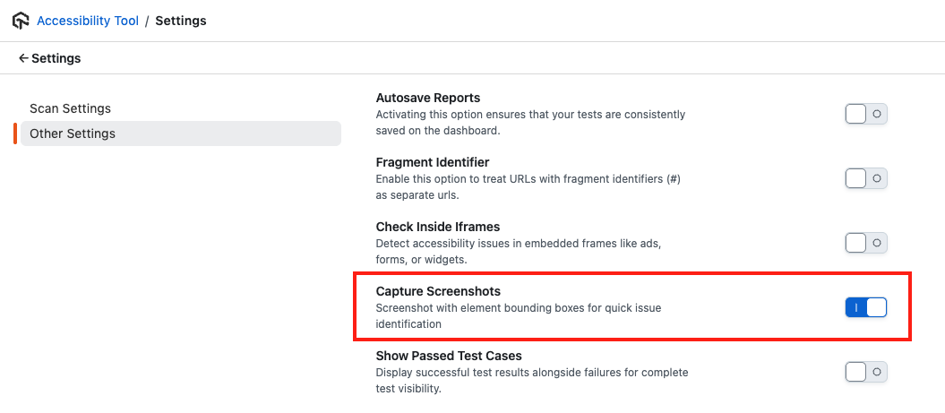 Accessibility Passed Test Cases