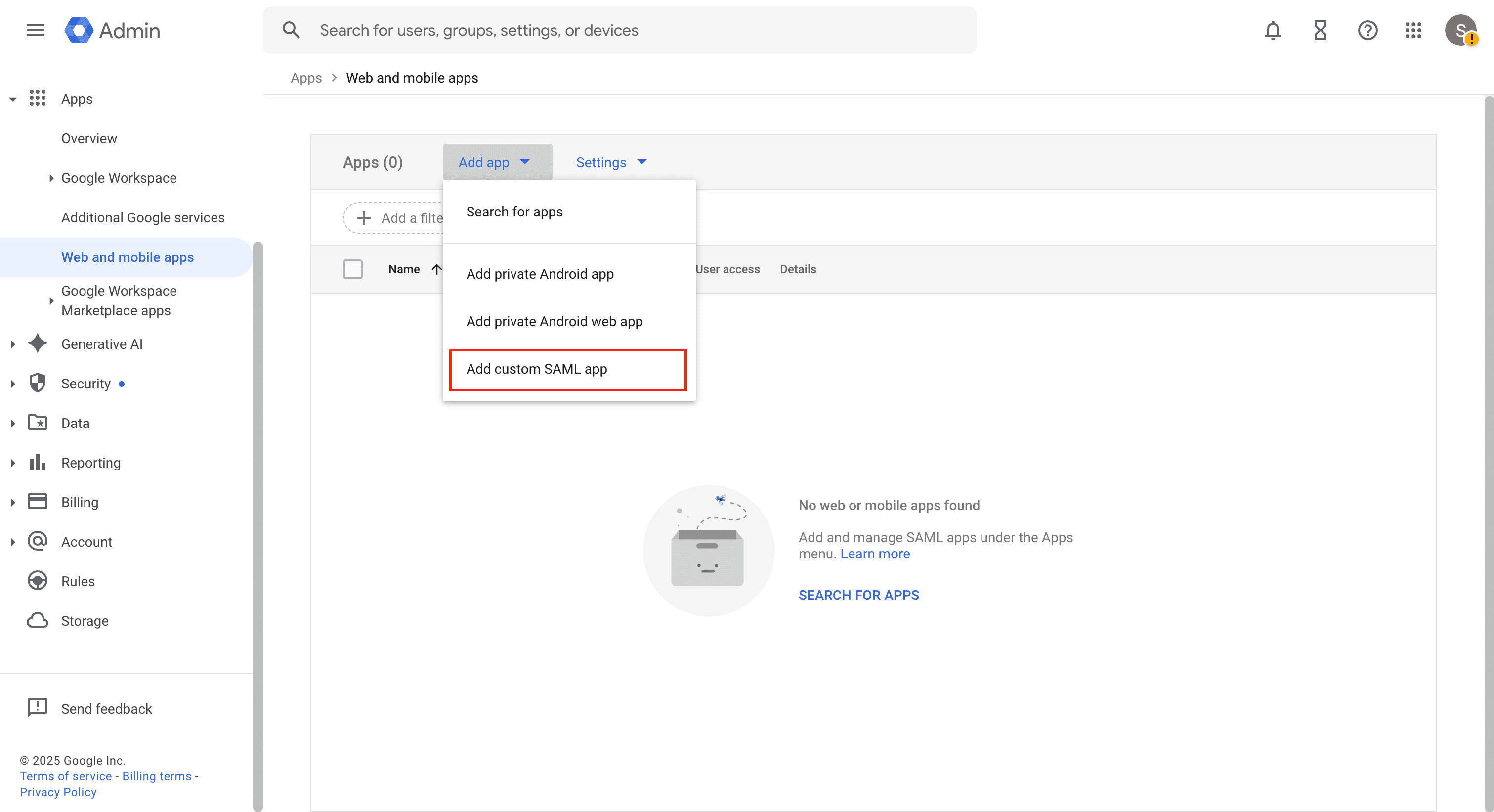 Navigate to Web and Mobile Apps