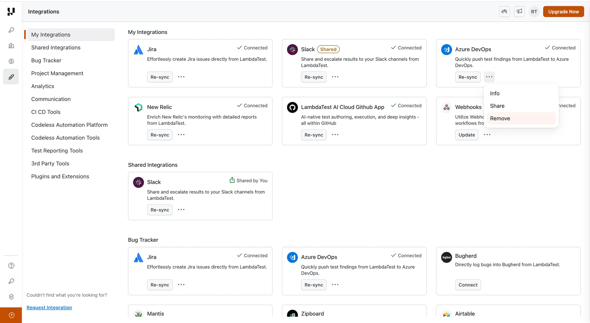 Remove Azure DevOps integration