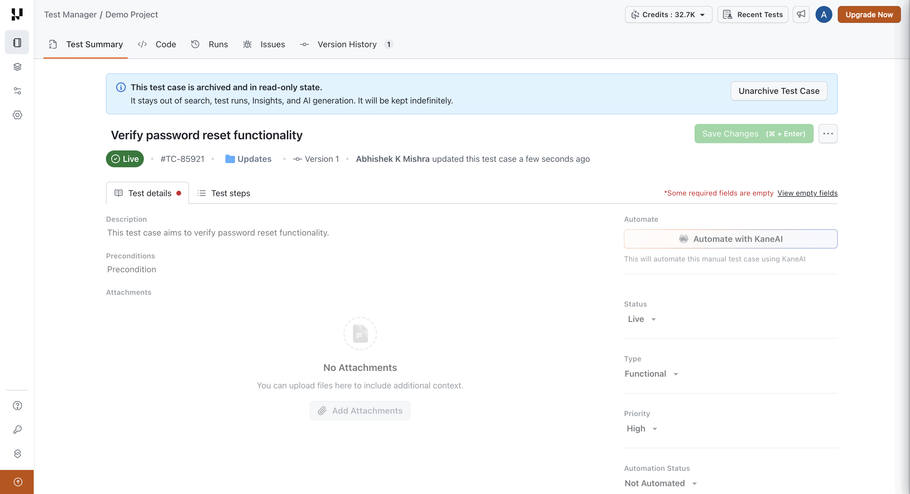 archived-test-case-read-only-detail