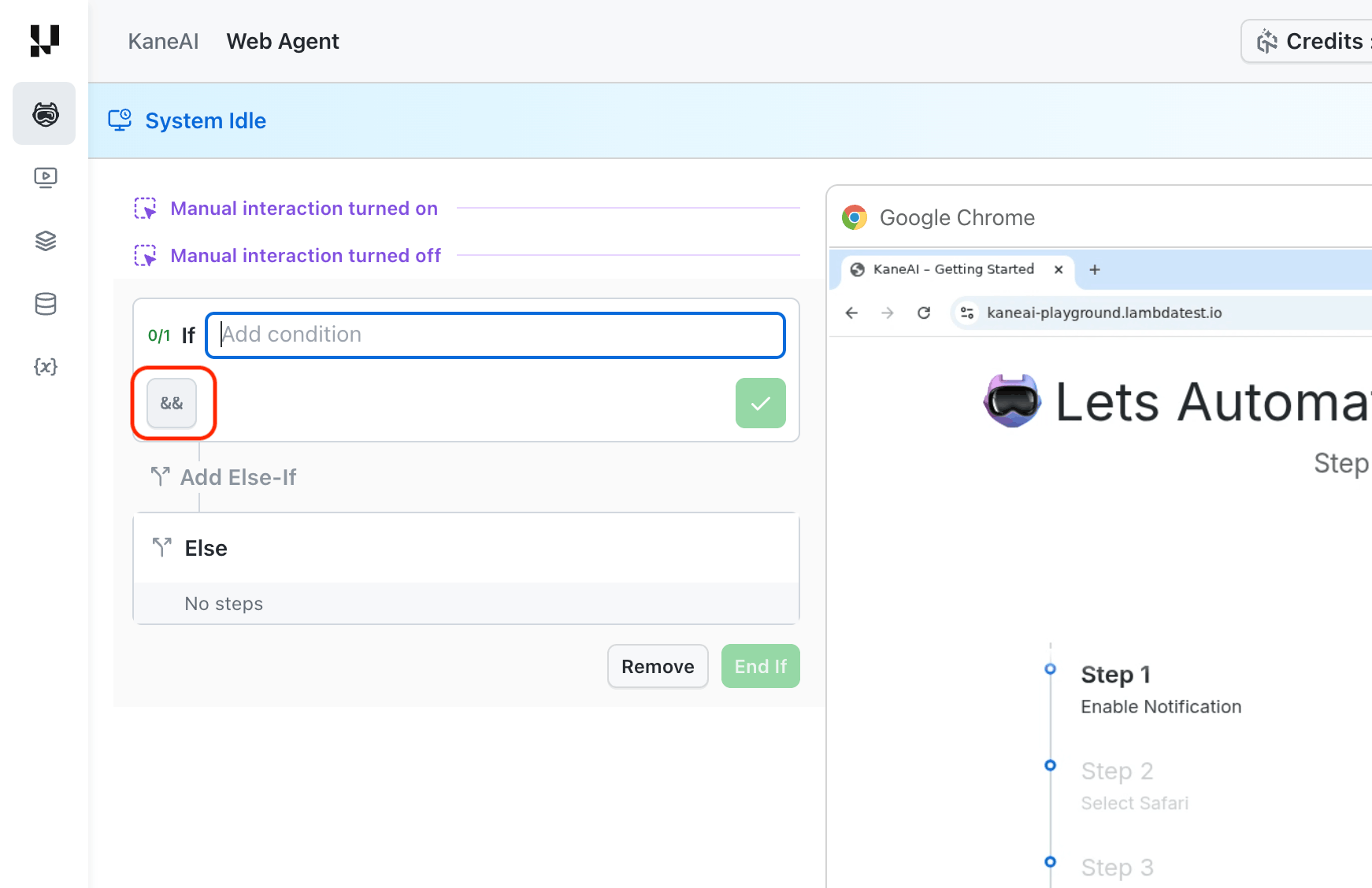 Condition mode switcher