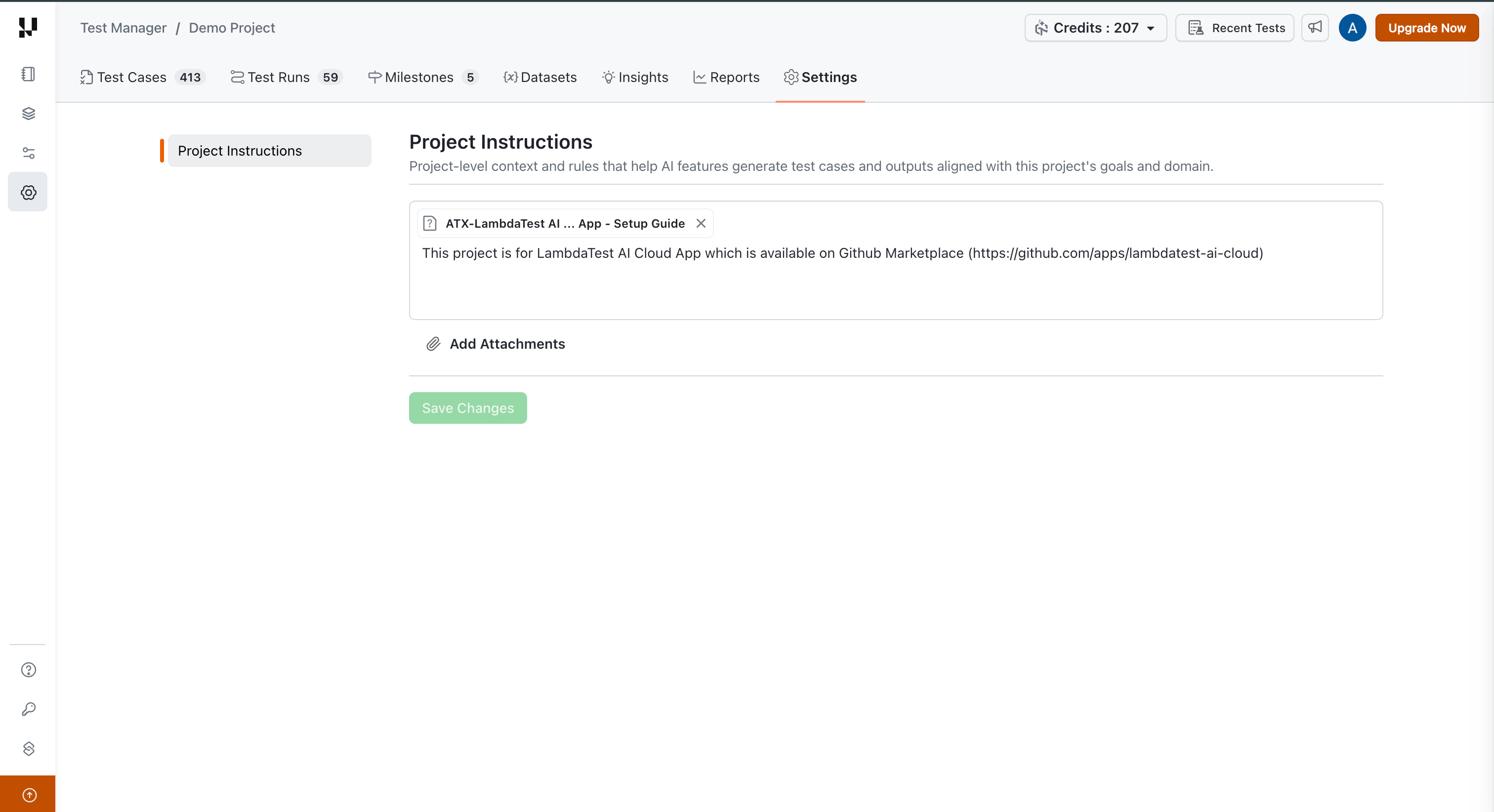custom-instructions-project-settings