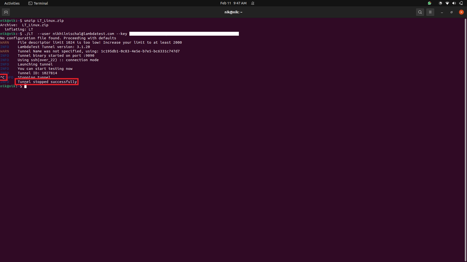 Stopping TCP with TLS 1.2 secure connection Tunnel