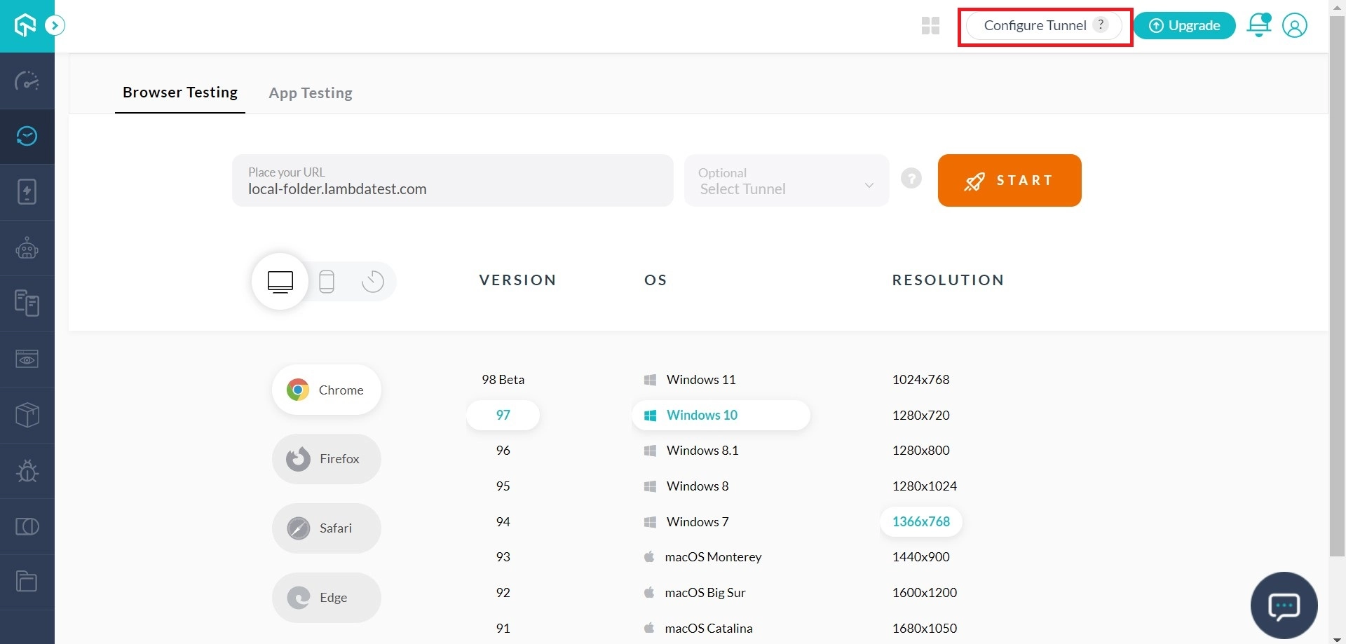 Testing Local folder on <BrandName />