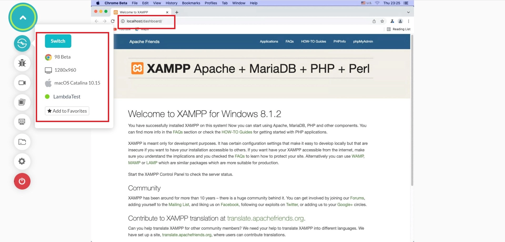 Starting Xampp