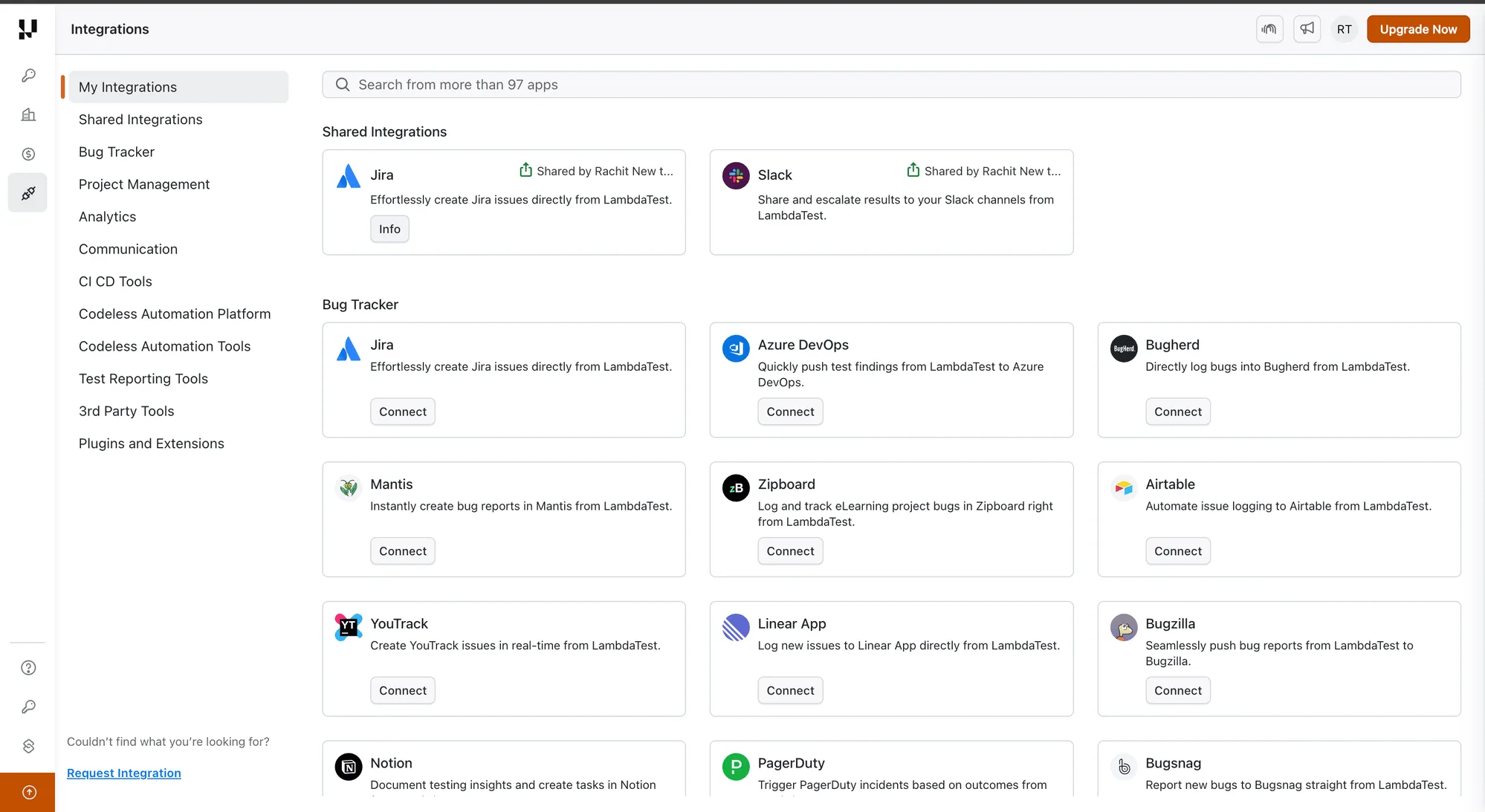 Shared Jira integration as seen by a member