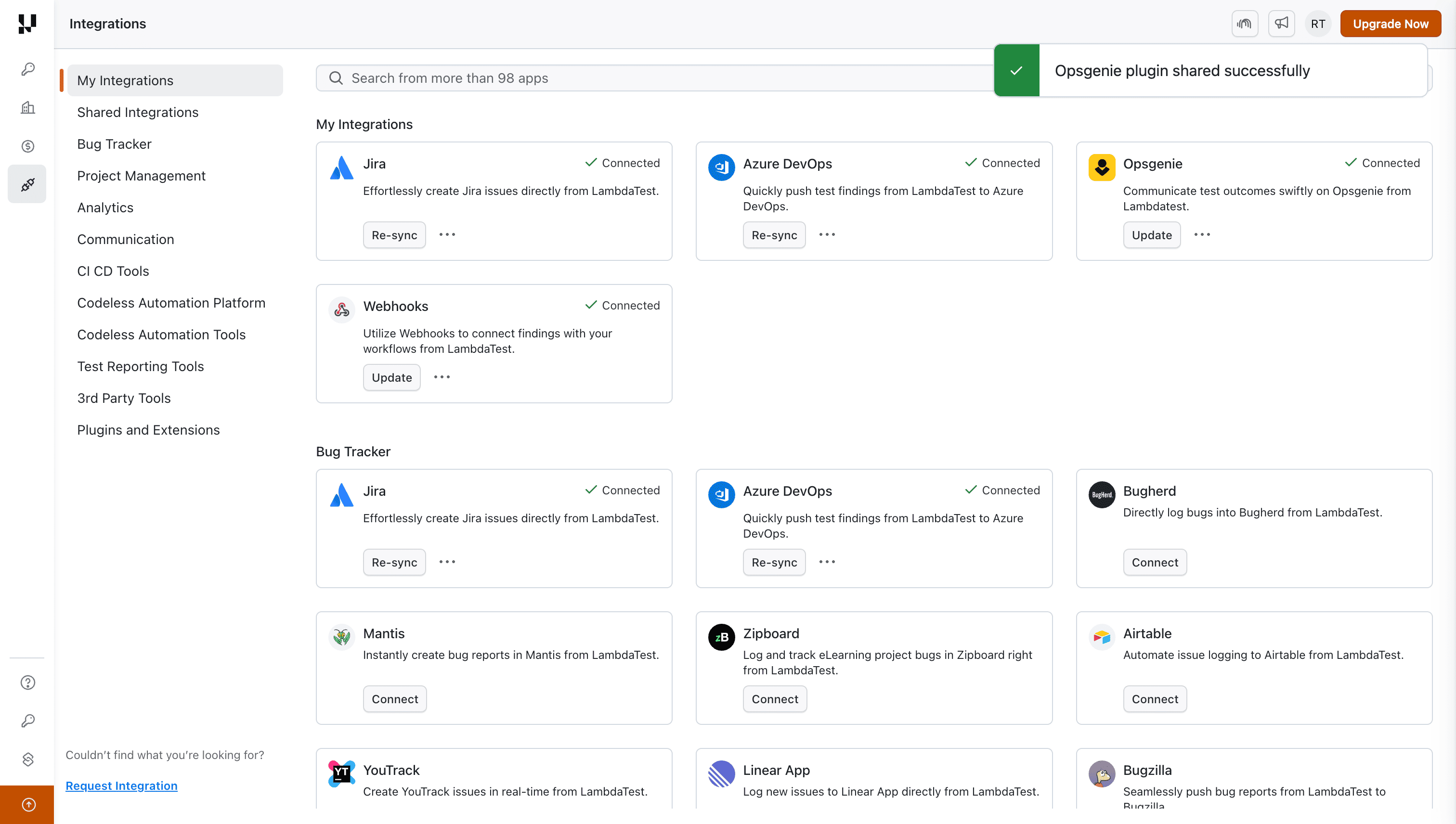 OpsGenie Shared Successfully