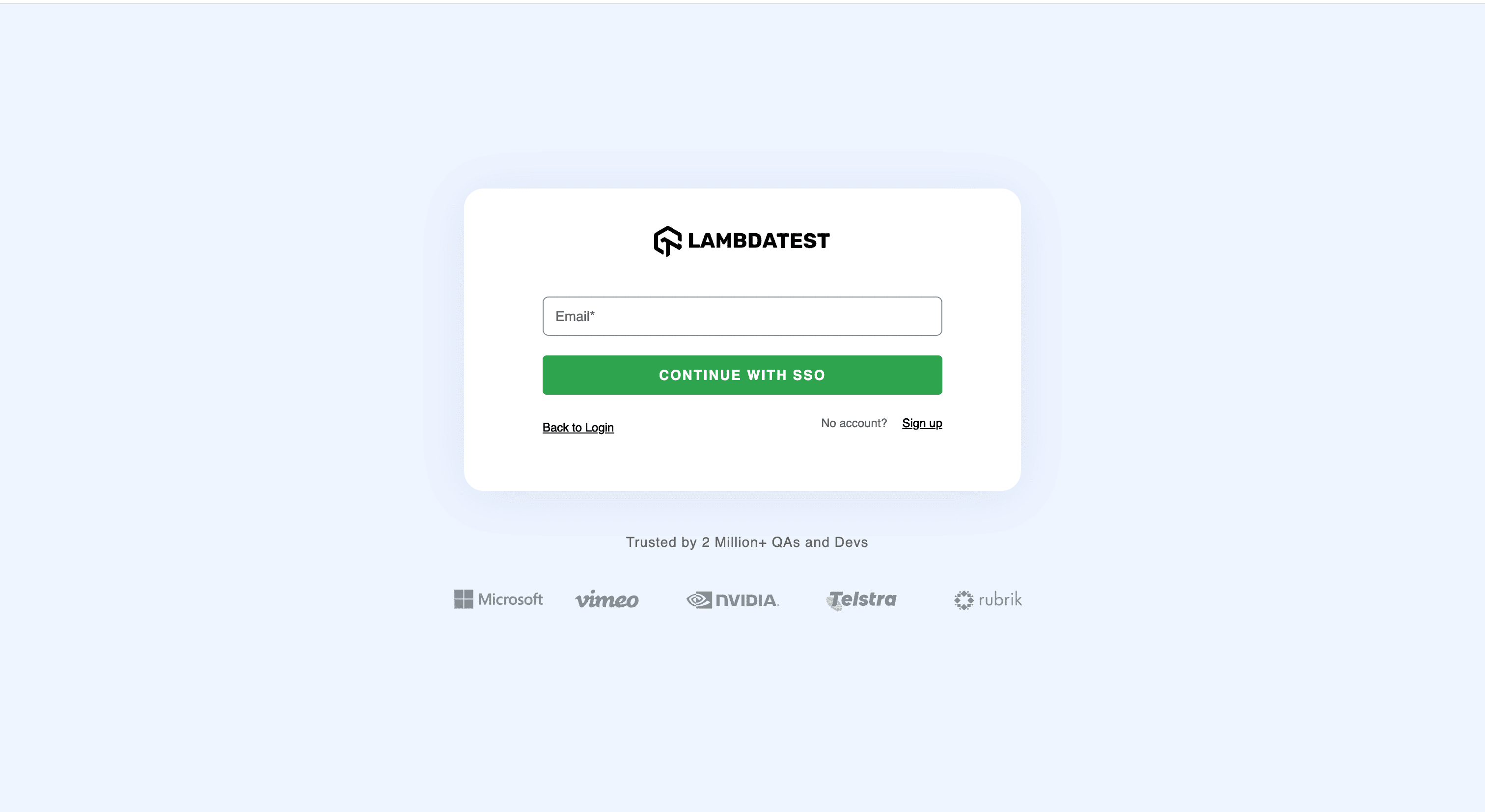 <BrandName /> SSO Login Page