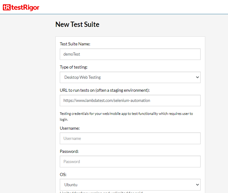 Integrating <BrandName /> With testRigor
