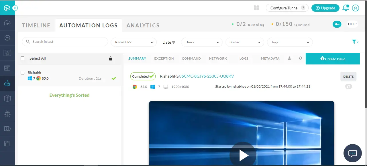 <BrandName /> Automation Logs